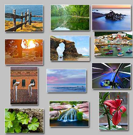 thumbnails of the puzzles Puzzles: Chimneys,wet flower,Calm,Small flowers,Mirror lake,Speed,Small waterfall,Sculpted by the sea,Fisher town,Seagull in a fence,Golden scene,Fishers