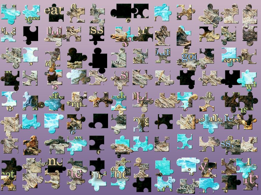 BrainsBreaker jigsaw puzzle con una cita oculta en modo sorpresa.