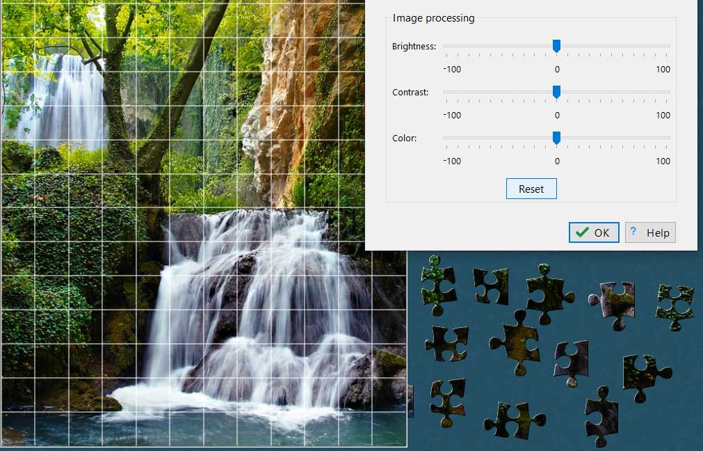 The jigsaw puzzle with the original image