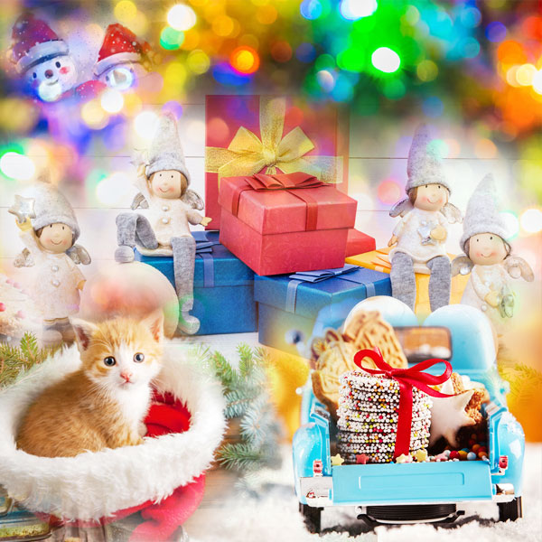 Collage con algunas de las imágenes del pack Navidades 6